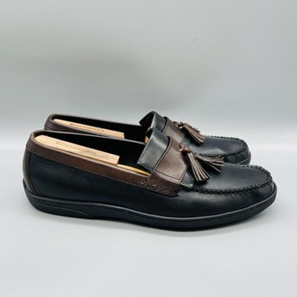 Cole Haan Shoes Mens 12 Black Leather Tassel Loafers Slip On Dress Vintage